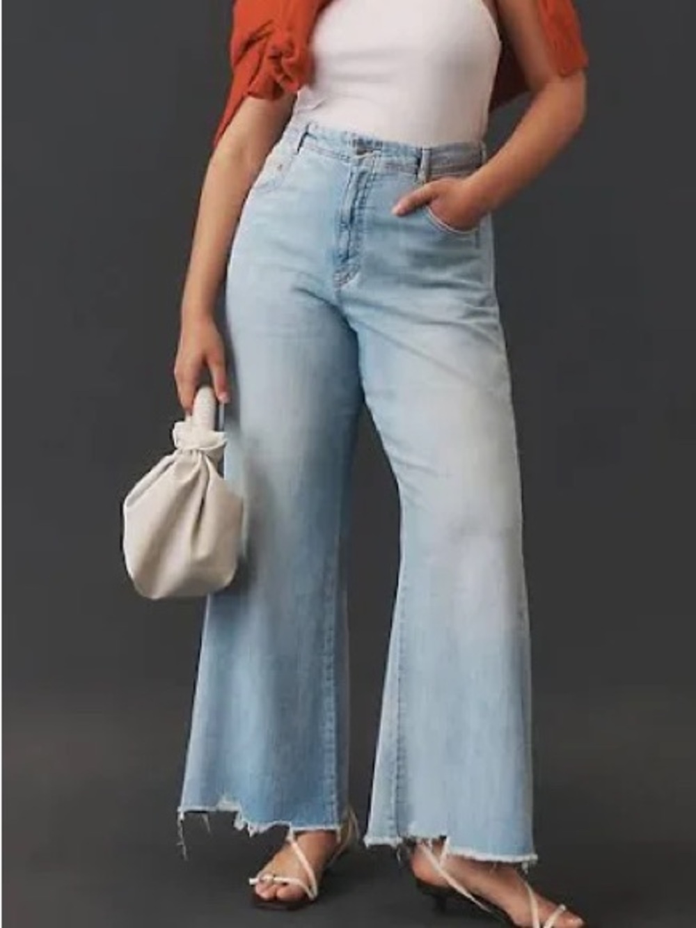 Pilcro Mid-Rise Light Blue Adi Jeans, measures size 28 - Picture 3 of 9
